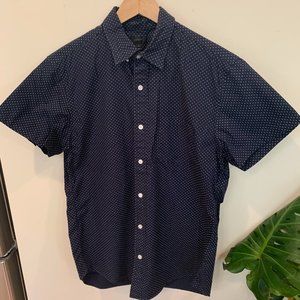 J Crew Dotted Short Sleeve Button-down